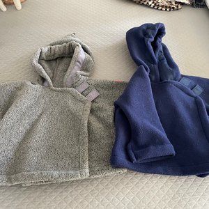 Selling 2 - Widgeon Polartec Hooded Fleece Jackets for Boys - Size 6M Blue & Gry